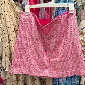 Lilly Pulitzer holiday Pink Tweed Mini Skirt size 10